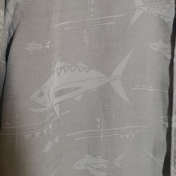 Quiksilver Waterman Collection Fish Design SS BF Shirt - Gray - Sz L* - Picture 3 of 5